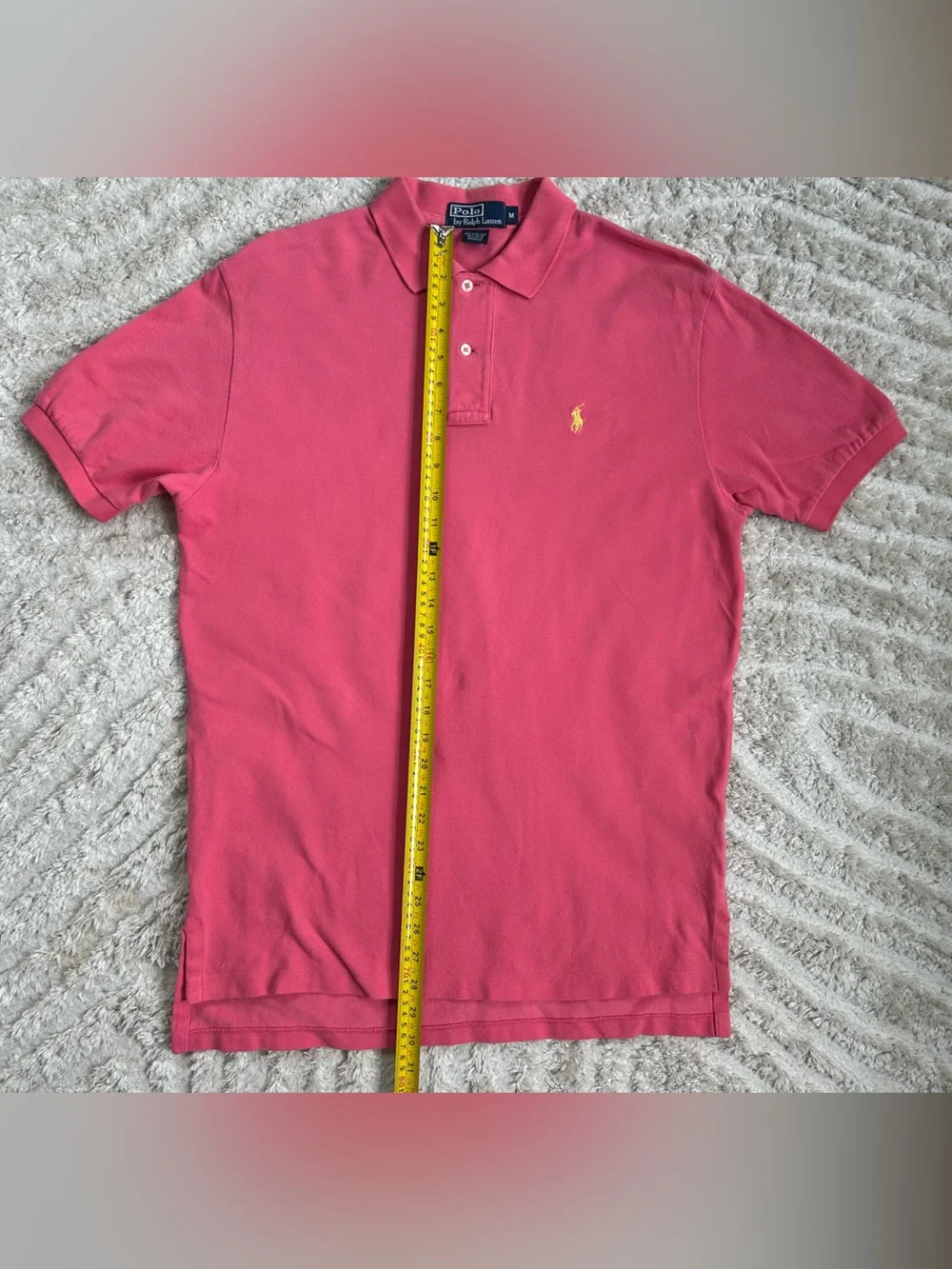 Ralph Lauren Pink Short-Sleeve Polo with Yellow Pony